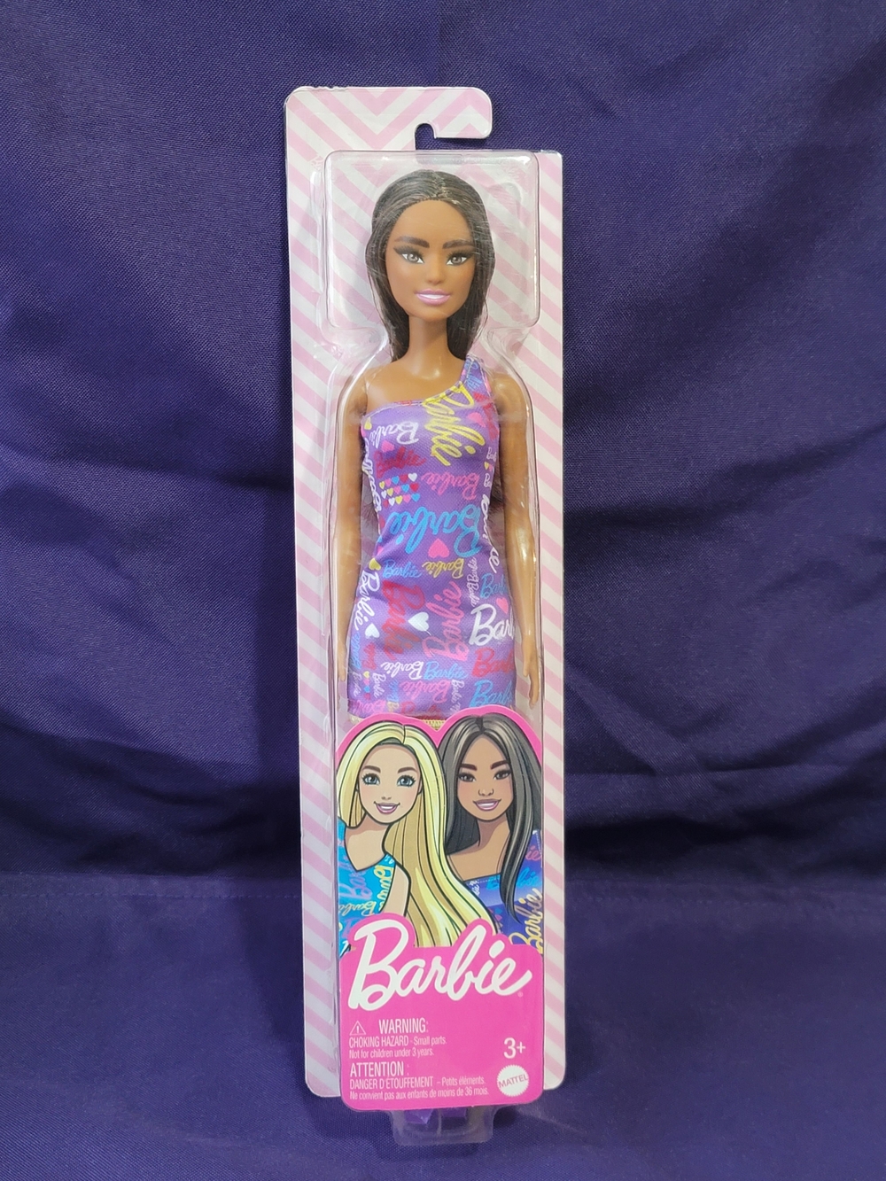 Barbie Purple Patterned Dress Fashion Doll - Barbie Brand